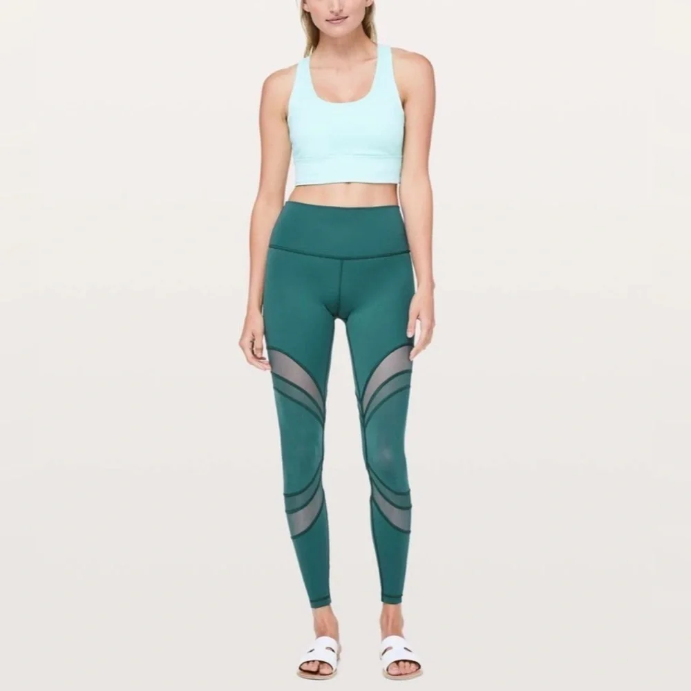 Lululemon Seek The Heat Tight Legging 28” Green Jasper Sz 6 Rare Limited Release